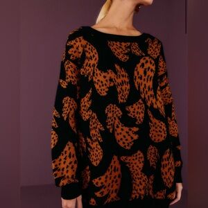 Farm Rio Women's Black Bananica Sweater EUC